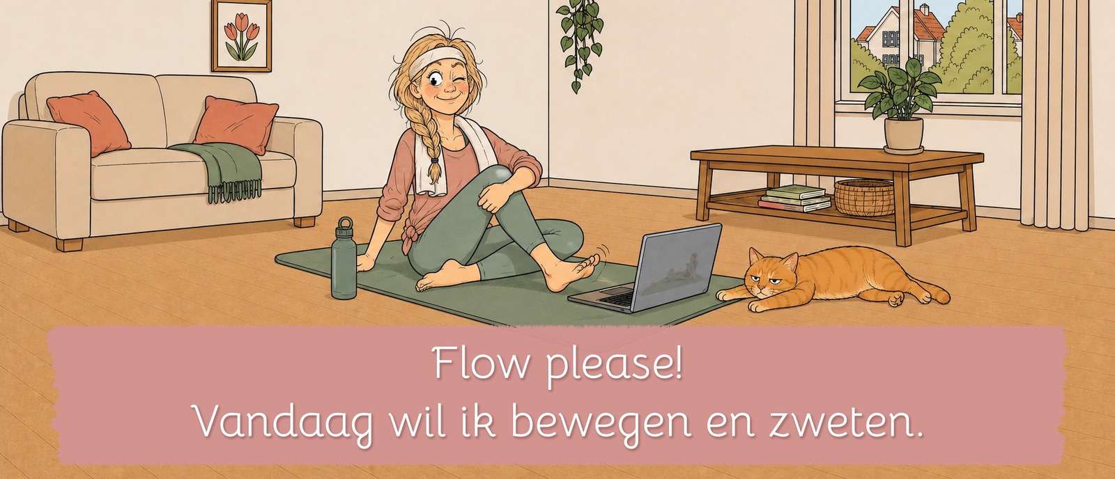 Flow please! Vandaag wil bewegen en zweten.