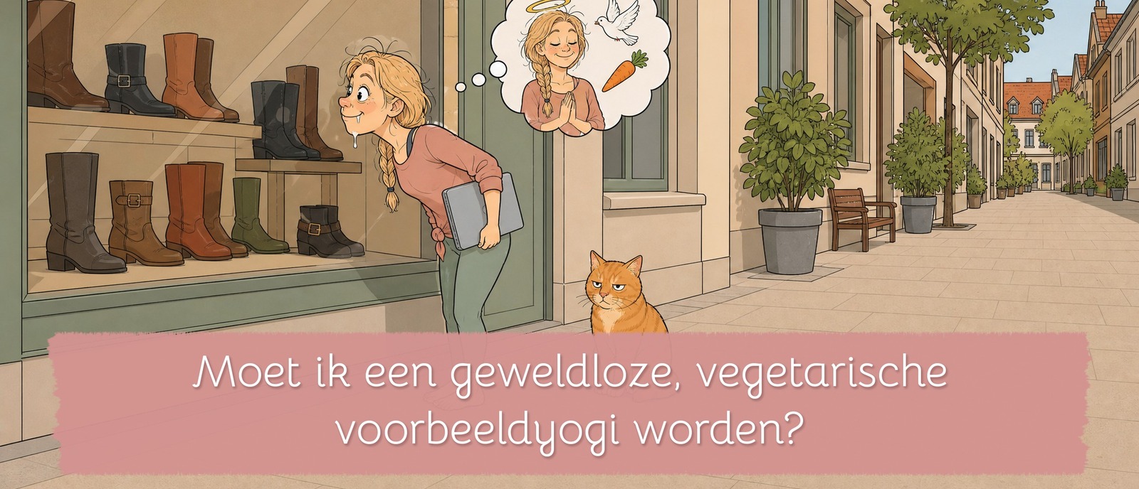 Moet ik een geweldloze, vegetarische voorbeeldyogi worden?